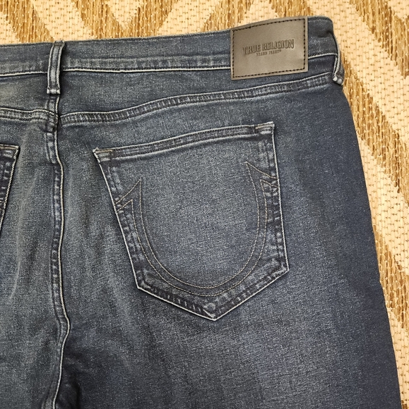 True Religion Jeans Men's Blue Denim Jeans Relaxed Skinny Rocco No Flap SE 42x33 - Picture 6 of 15